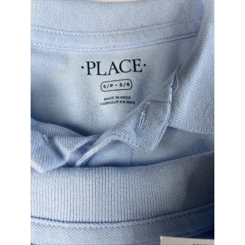 Childrens Place Uniform Short Sleeve Polo Shirts Light Blue Lot of 2 Size 5/6